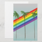 Regenbogen und Palmen Briefpapier (Vorne/Hinten)