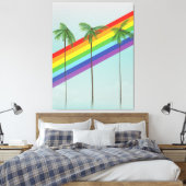 Regenbogen und Palmen Leinwanddruck (Insitu (Schlafzimmer))