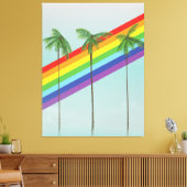 Regenbogen und Palmen Leinwanddruck (Insitu (Wohnzimmer))
