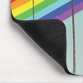 Regenbogen und Palmen Mousepad (Ecke)