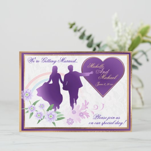 Regenbogen und Schatten der Einladung (Stehend Vorderseite)