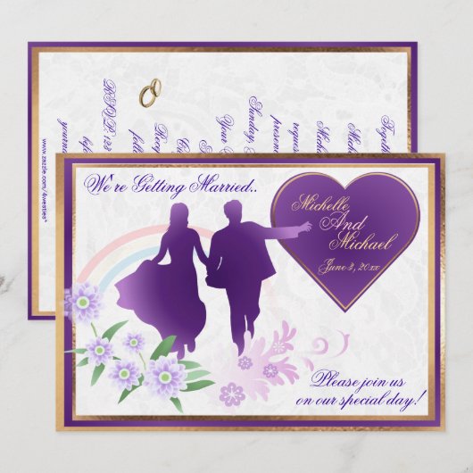 Regenbogen und Schatten der Einladung (Vorne/Hinten)