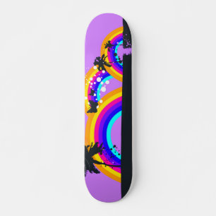 Regenbogen und Schmetterlinge Skateboard