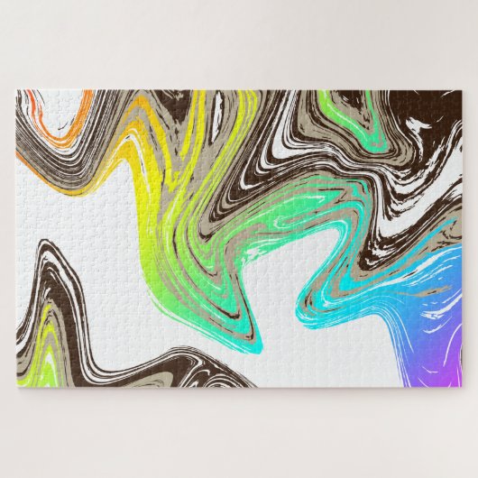 Regenbogen- und Schokoladenstriche Puzzle (Horizontal)