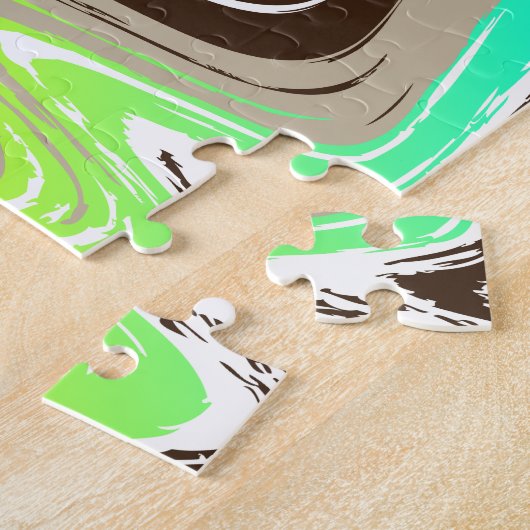 Regenbogen- und Schokoladenstriche Puzzle (Seite)