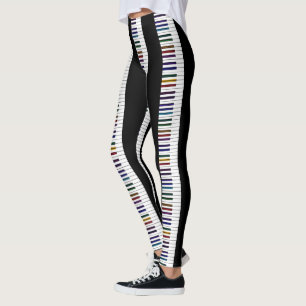 Regenbogen und schwarze leggings