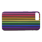 Regenbogen und schwarze Streifen Case-Mate iPhone Hülle (Rückseite (Horizontal))