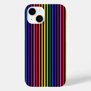 Regenbogen- und schwarze Streifen Case-Mate iPhone 14 Hülle
