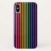 Regenbogen und schwarze Streifen Case-Mate iPhone Hülle (Rückseite)