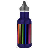 Regenbogen und schwarze Streifen Edelstahlflasche (Links)