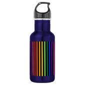 Regenbogen und schwarze Streifen Edelstahlflasche (Vorderseite)