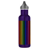 Regenbogen und schwarze Streifen Edelstahlflasche (Links)