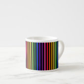 Regenbogen und schwarze Streifen Espressotasse (Vorderseite Rechts)