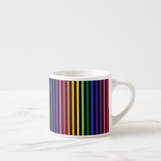 Regenbogen und schwarze Streifen Espressotasse (Rechts)