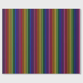 Regenbogen und schwarze Streifen Geschenkpapier (Flach)