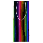 Regenbogen und schwarze Streifen Geschenktüte Für Weinflaschen (Rückseite)