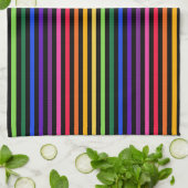 Regenbogen und schwarze Streifen Geschirrtuch (Gefaltet)