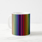 Regenbogen und schwarze Streifen Kaffeetasse (Vorderseite Links)