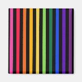 Regenbogen und schwarze Streifen Magnet (Vorne)