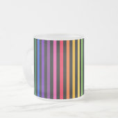 Regenbogen und schwarze Streifen Mattglastasse (Vorderseite Links)