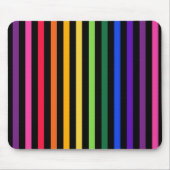 Regenbogen und schwarze Streifen Mousepad (Vorne)