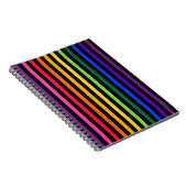 Regenbogen und schwarze Streifen Notizblock (Rechte Seite)