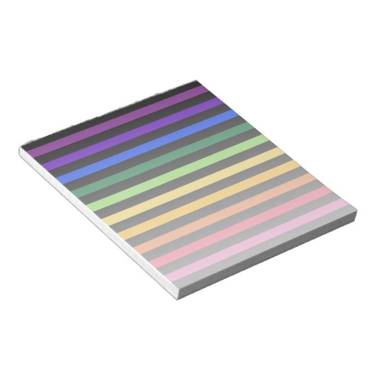 Regenbogen und schwarze Streifen Notizblock (angewinkelt)