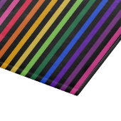 Regenbogen und schwarze Streifen Schneidebrett (Ecke)