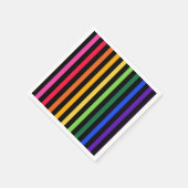 Regenbogen und schwarze Streifen Serviette (Ecke)