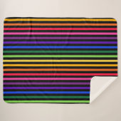 Regenbogen und schwarze Streifen Sherpadecke (Vorderseite (Horizontal))