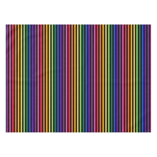 Regenbogen und schwarze Streifen Tischdecke (Vorderseite (Horizontal))