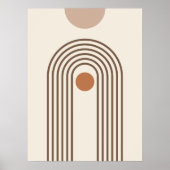 Regenbogen und Sonne, Boho-Abstracte Geometrische Poster (Vorne)
