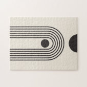 Regenbogen und Sonne, Boho-Abstracte Geometrische Puzzle (Horizontal)