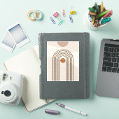 Regenbogen und Sonne, Boho Abstrakte Geometrische  Aufkleber (iPad Hülle)