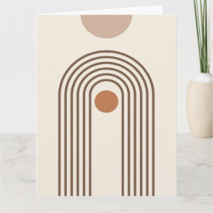 Regenbogen und Sonne, Boho abstrakte geometrische  Karte