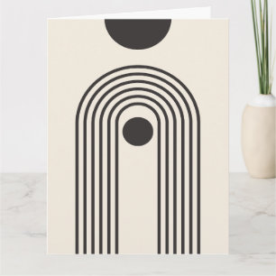 Regenbogen und Sonne, Boho Abstrakte Geometrische  Karte