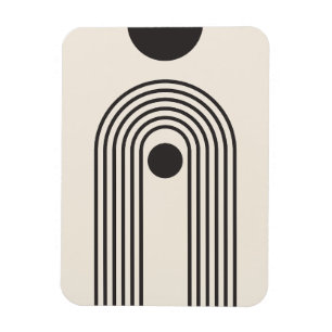 Regenbogen und Sonne, Boho Abstrakte Geometrische Magnet