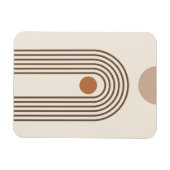 Regenbogen und Sonne, Boho Abstrakte Geometrische Magnet (Horizontal)