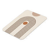 Regenbogen und Sonne, Boho Abstrakte Geometrische Magnet (Linke Seite)