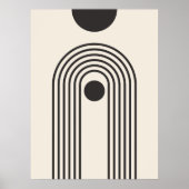 Regenbogen und Sonne, Boho abstrakte geometrische  Poster (Vorne)