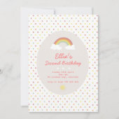 Regenbogen und Sonnenschein Einladung (Vorderseite)