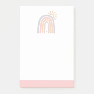 Regenbogen und Sonnenschein Post-it Klebezettel