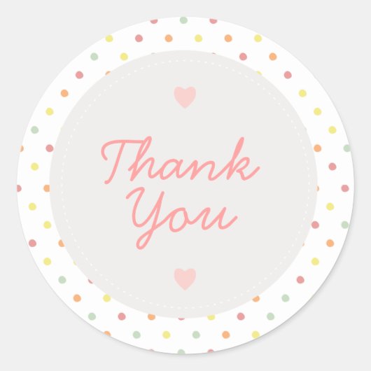 Regenbogen und Sonnenschutzaufkleber - Danke Runder Aufkleber (Vorderseite)