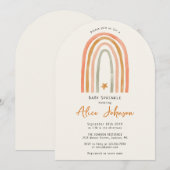 Regenbogen und Star Boho Baby Sprinkle Duschbühne Einladung (Vorne/Hinten)