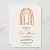 Regenbogen und Stern in einer Sprinkle-Dusche Einladung (Vorderseite)