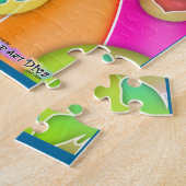 Regenbogen-und Stern-Pop-Kunst-Puzzlespiel Puzzle (Seite)