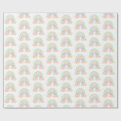 Regenbogen und Sterne Geschenkpapier (Flach)