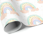 Regenbogen und Sterne Geschenkpapier (Rolleneckpunkt)