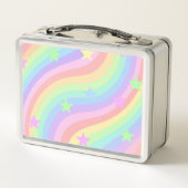 Regenbogen und Sterne Metall Brotdose (Rückseite)