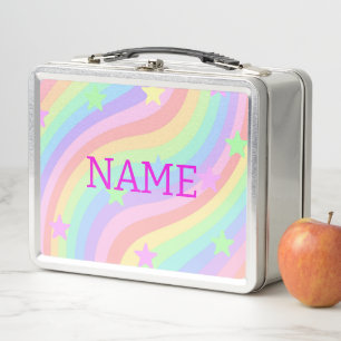 Regenbogen und Sterne Metall Brotdose